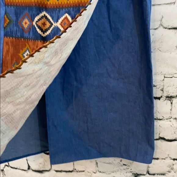 VTG southwestern Stunning Diamond L maxi skirt - Picture 4 of 6